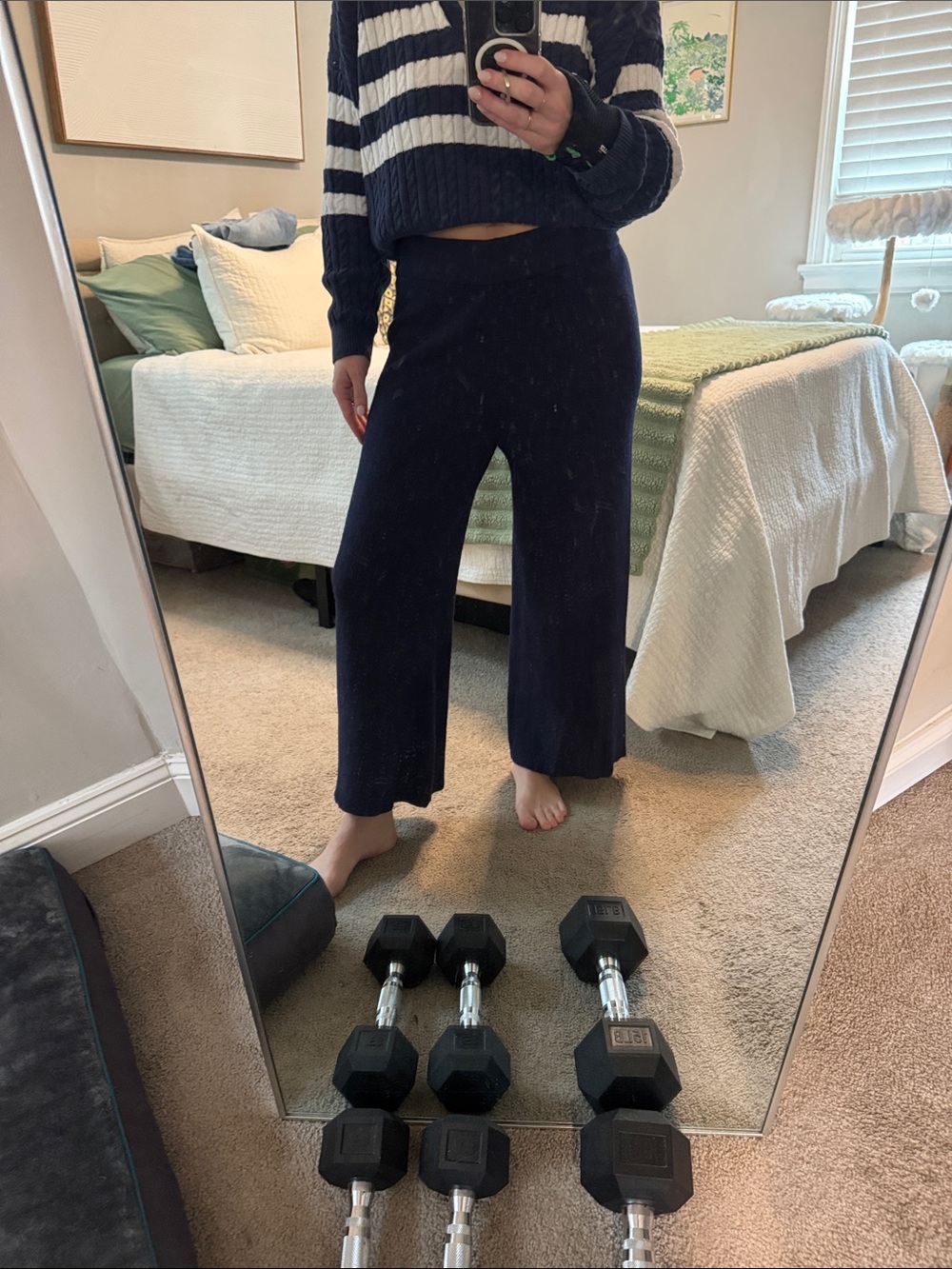 a new day Navy Wide-Leg Knit Pants